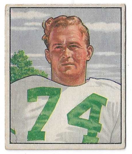1950 Walter Barnes Bowman Football Card