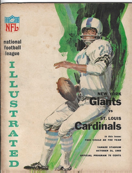 1965 NY Giants (NFL) vs St. Louis Cardinals Official Program