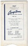 1967 Chicago Bears (NFL) Press * Radio * TV Information Guide 