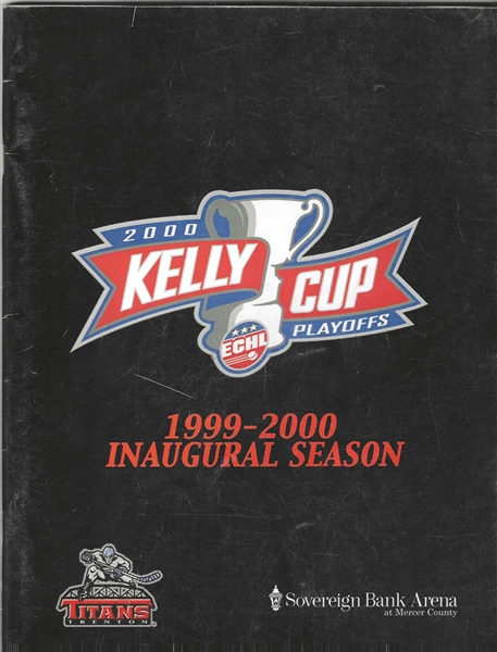1999 - 2000 Kelly Cup Playoff (ECHL) Trenton Titans Hockey Program 