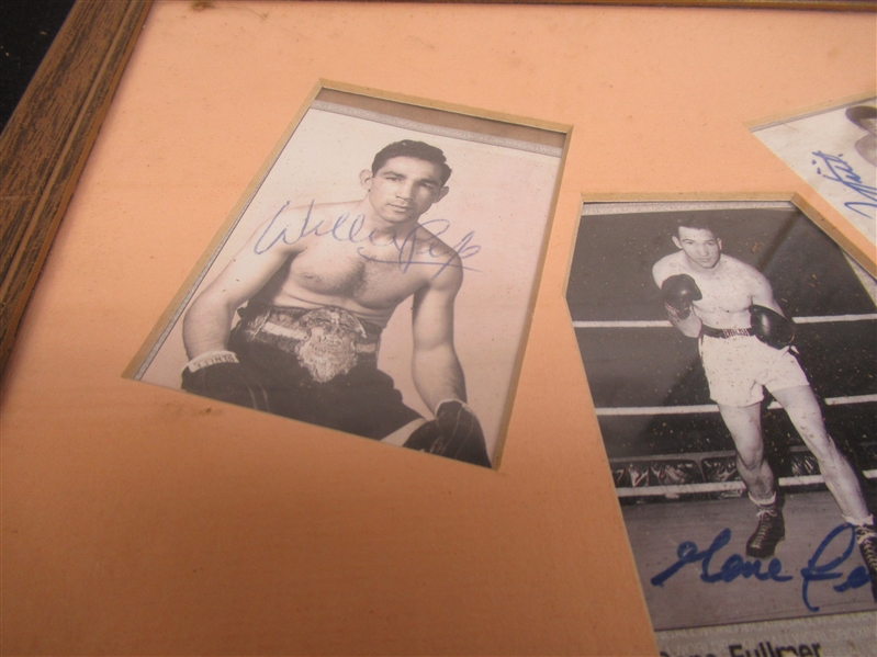 Boxing HOF Greats Autographed Display Piece