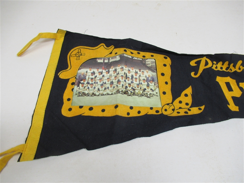 1960 Pittsburgh Pirates Full Size Color Team Picture Pennant