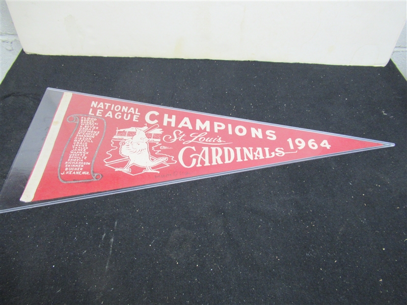 1964 St. Louis Cardinals (NL Champions) Full Size Scroll Pennant