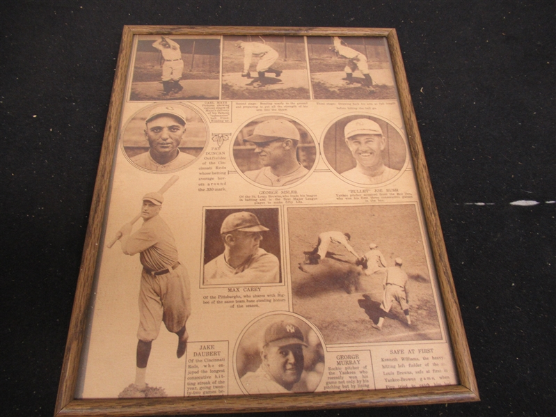 1920 Rotogravure MLB Framed Display Piece 