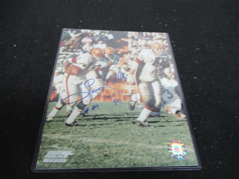 LeRoy Kelly (Cleveland Browns - HOF) Autographed 8 x 10 with NFL Properties Hologram