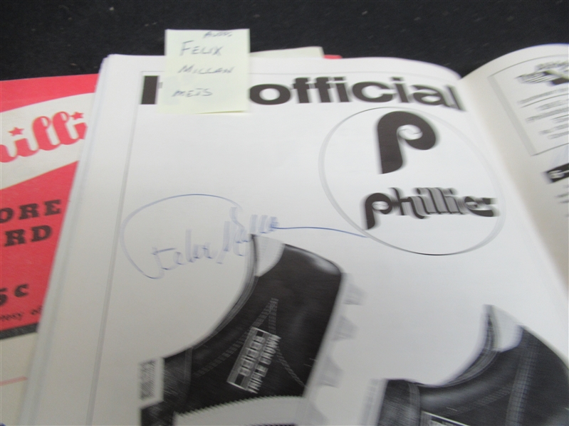 1960's - 70's Philadelphia Phillies Program Lot of (3) With Some Autographs