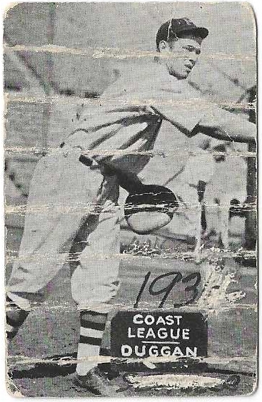 1920's Zee Nut Baseball Card - Duggan * 