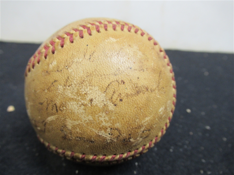 1940's Des Moines Cubs/Nashville Lot of (3) Autographed Baseballs - Faded