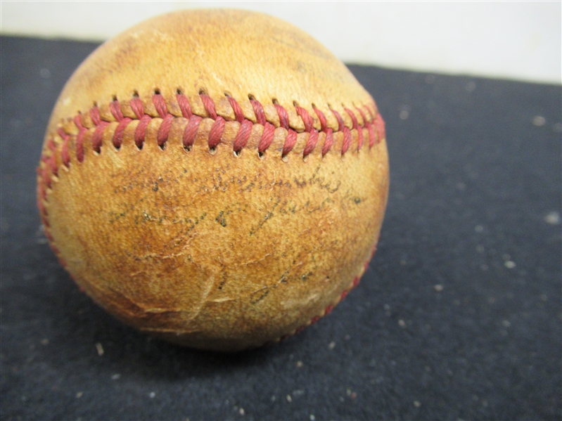 1940's Des Moines Cubs/Nashville Lot of (3) Autographed Baseballs - Faded