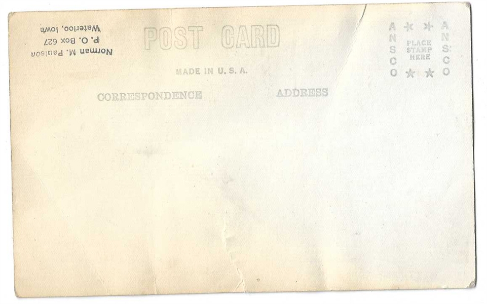 1940's Albert Kinsey (Des Moines Cubs/Nashville) RPPC (Real Photo Post Card)