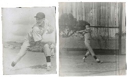 1940's Albert Kinsey (Des Moines Cubs) Lot of (6) Player Photos