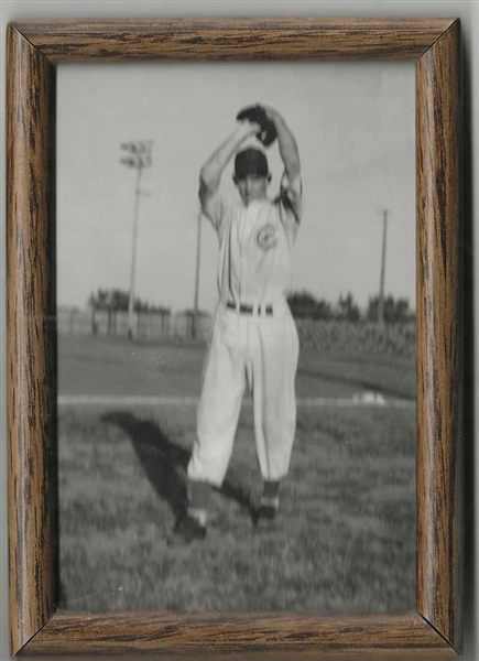 C. Late 1940's Albert Kinsey (Des Moines Cubs) Small Size Framed Photo