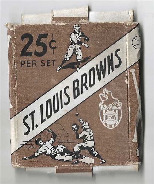 1941 St. Louis Browns W753 Fleuron Press Empty Baseball Card Display Box - 