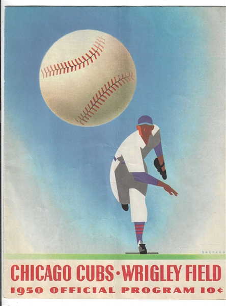 1950 Chicago Cubs vs Boston Braves Official Program at Wrigley Field