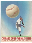 1950 Chicago Cubs vs Boston Braves Official Program at Wrigley Field