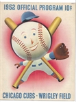 1952 Chicago Cubs vs St. Louis Cardinals Official Program at Wrigley Field
