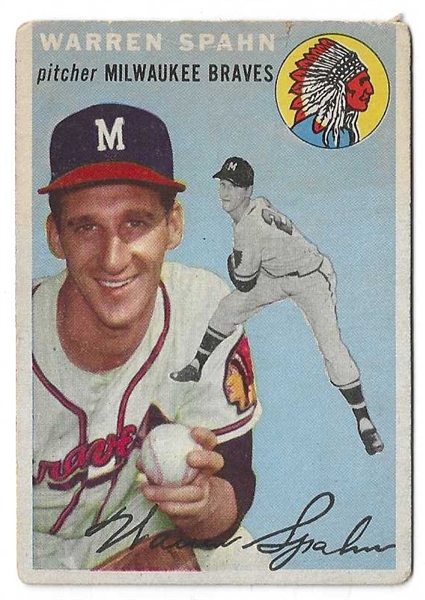 1954 Warren Spahn (HOF) Topps Baseball Card