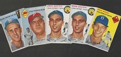 1954 Topps Baseball Card Lot of (5) 