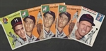 1954 Topps Baseball Card Lot of (5) 
