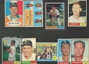 1961 Topps Baseball Card Lot of (9) With Some Stars