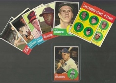 1963 Topps Baseball Cards Lot of (8) with Minor Stars & Rookie Cards