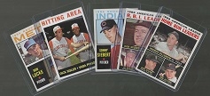 1964 Topps Baseball Cards Lot of (5) with Leader Cards, (1) Highlight Card & (2) Rookie Cards