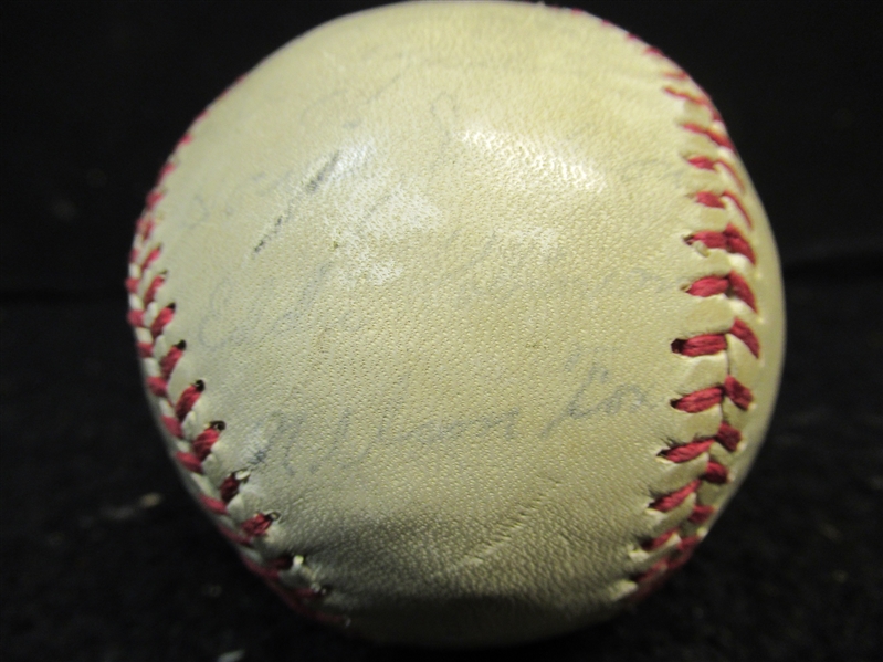1951 Chicago White Sox Autographed Baseball - With Nelson Fox - Heavy Fading