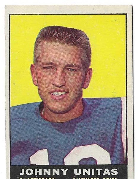 1961 Johnny Unitas (HOF) Topps Football Card