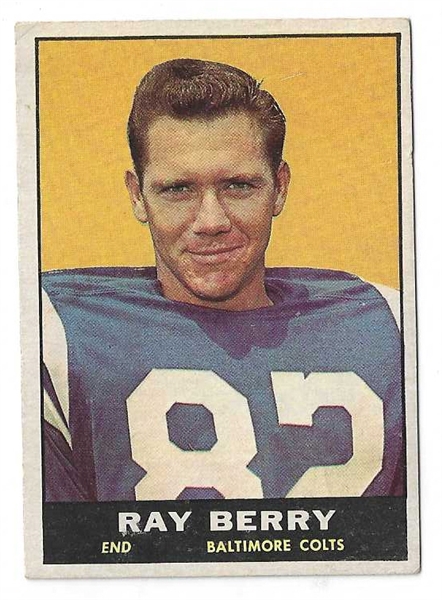 1961 Raymond Berry (HOF) Topps Football Card