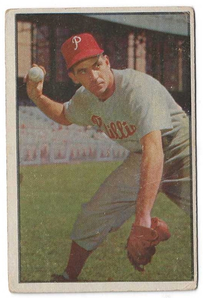 1953 Granny Hamner (Phillies) Bowman Color Baseball Card