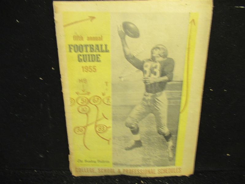 1955 Philadelphia Bulletin Pro & College Football Guide Paper