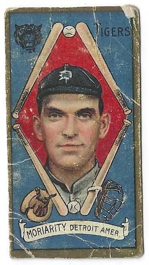 1911 George Moriarity (Detroit Tigers)   T205 Gold Border Tobacco Card 