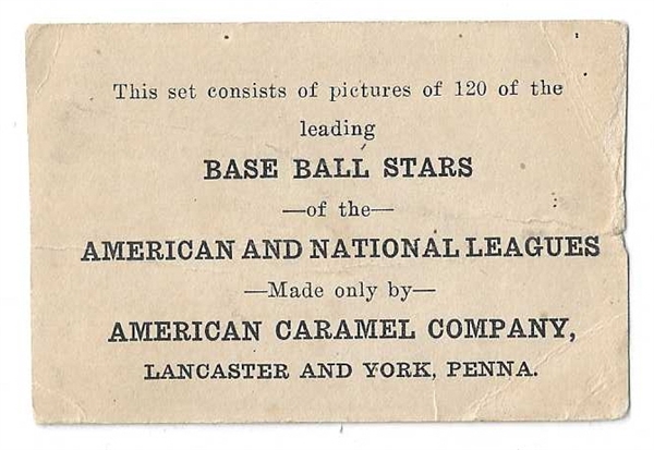 1921 Carl Mays (NY Yankees)  American Caramel Card