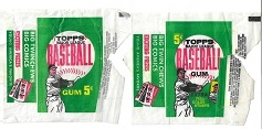 1962 Topps Baseball Card Wrappers Lot of (2) 