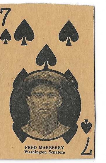 1927 Fred Marberry (Washington Senators) W560 Baseball Strip Card 