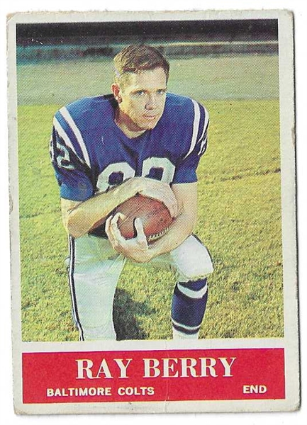 1964 Raymond Berry (HOF - Baltimore Colts) Philadelphia Gum Football Card 