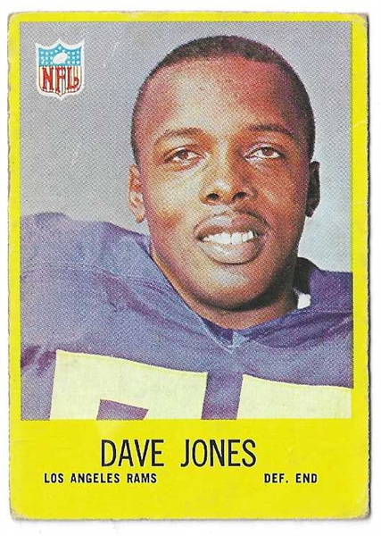1967 David Deacon Jones - (HOF) Philadelphia Gum Football Card Lot 