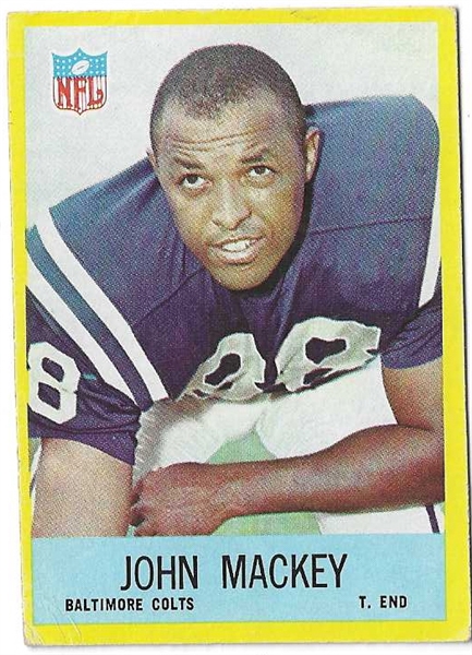 1967 John Mackey - (HOF)  Philadelphia Gum Football Card 