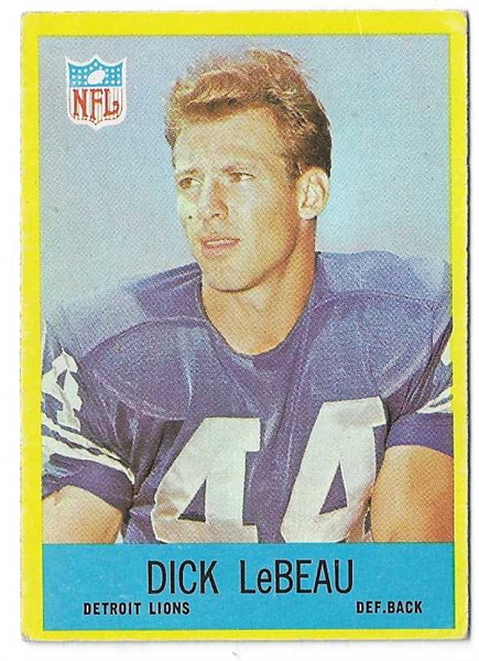 1967 Dick LeBeau - Philadelphia Gum Football Card