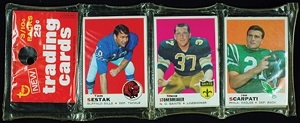 1969 Topps Football Rack Pack - Pristine Condition
