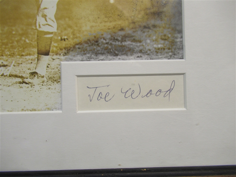 Smoky Joe Wood (HOF - Red Sox) Framed Autograph Cut Signature with COA