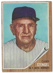 1962 Casey Stengel (HOF - 62 NY Mets manager) Topps Baseball Card - High Grade