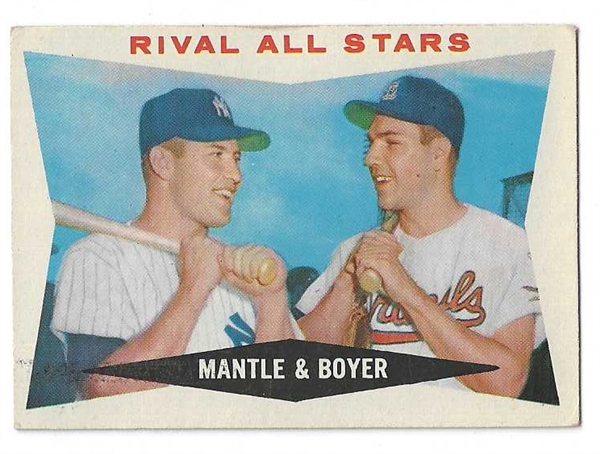 1960 Mantle & Boyer (Rival All-Stars) Topps Baseball Card - Better Grade Card
