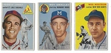 1954 Topps Baseball Cards Lot of (3) 