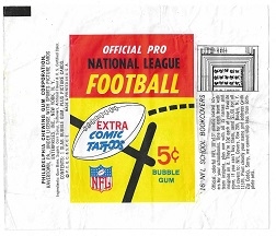 1966 Philadelphia Football Series 5 Cent Wrapper - High Grade