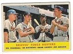 1958 Braves Fence Busters - Aaron, Mathews, Adcock & Crandall - Topps Card