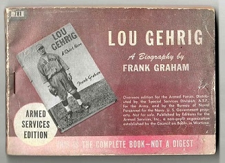 1942 Lou Gehrig (HOF) Promotional Booklet by Frank Graham