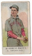 1909 Three Finger Mordecai Brown (HOF) American Caramel Card