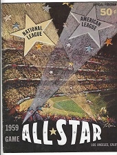 1959 MLB All-Star Game OfficiaL Program at LA - Nice Condition