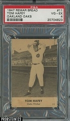 1947 Remar Bread - Tom Hafey (Oakland Oaks) - PSA Graded 4 Card